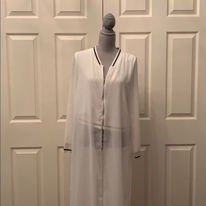 White MAAC jacket with sheer cover